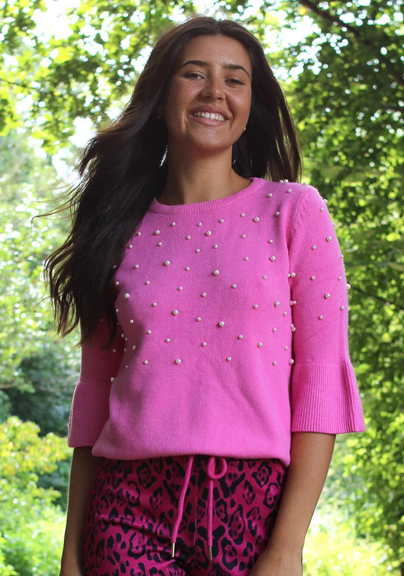 Pullover Pearl Roundneck - pink