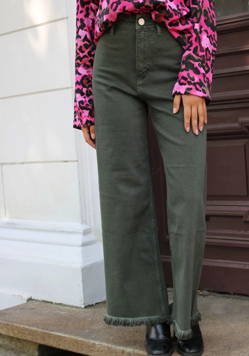 Jeans Wide Leg ragged
