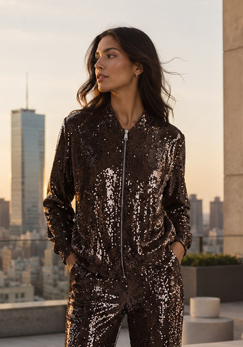 Blazer Glamour Glow - Darkbrown