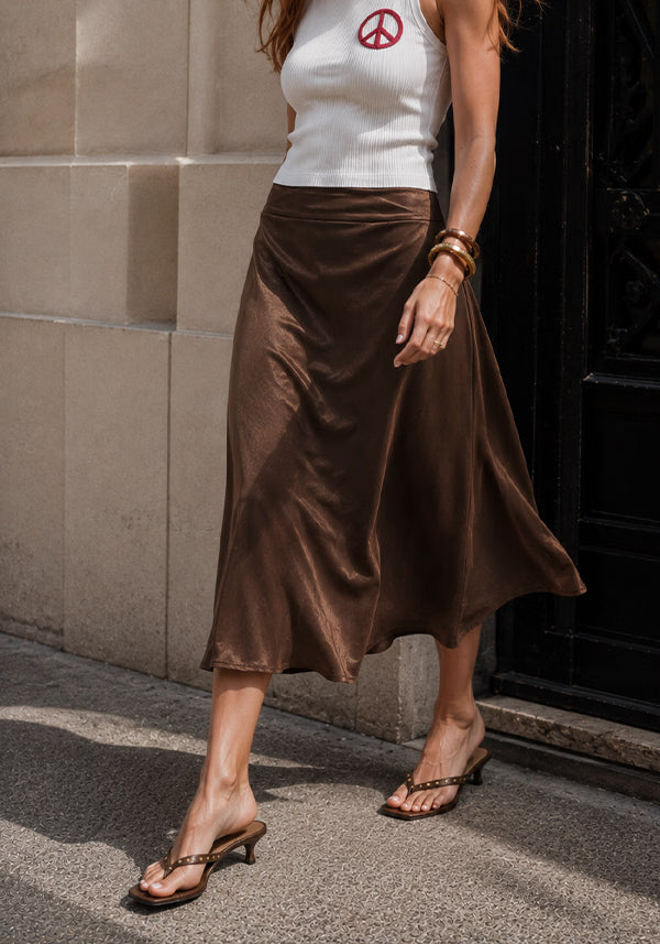 Skirt Silk Touch - brown