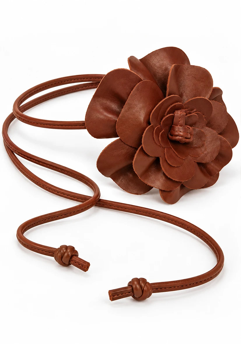 Flowerbelt Leather - cognac