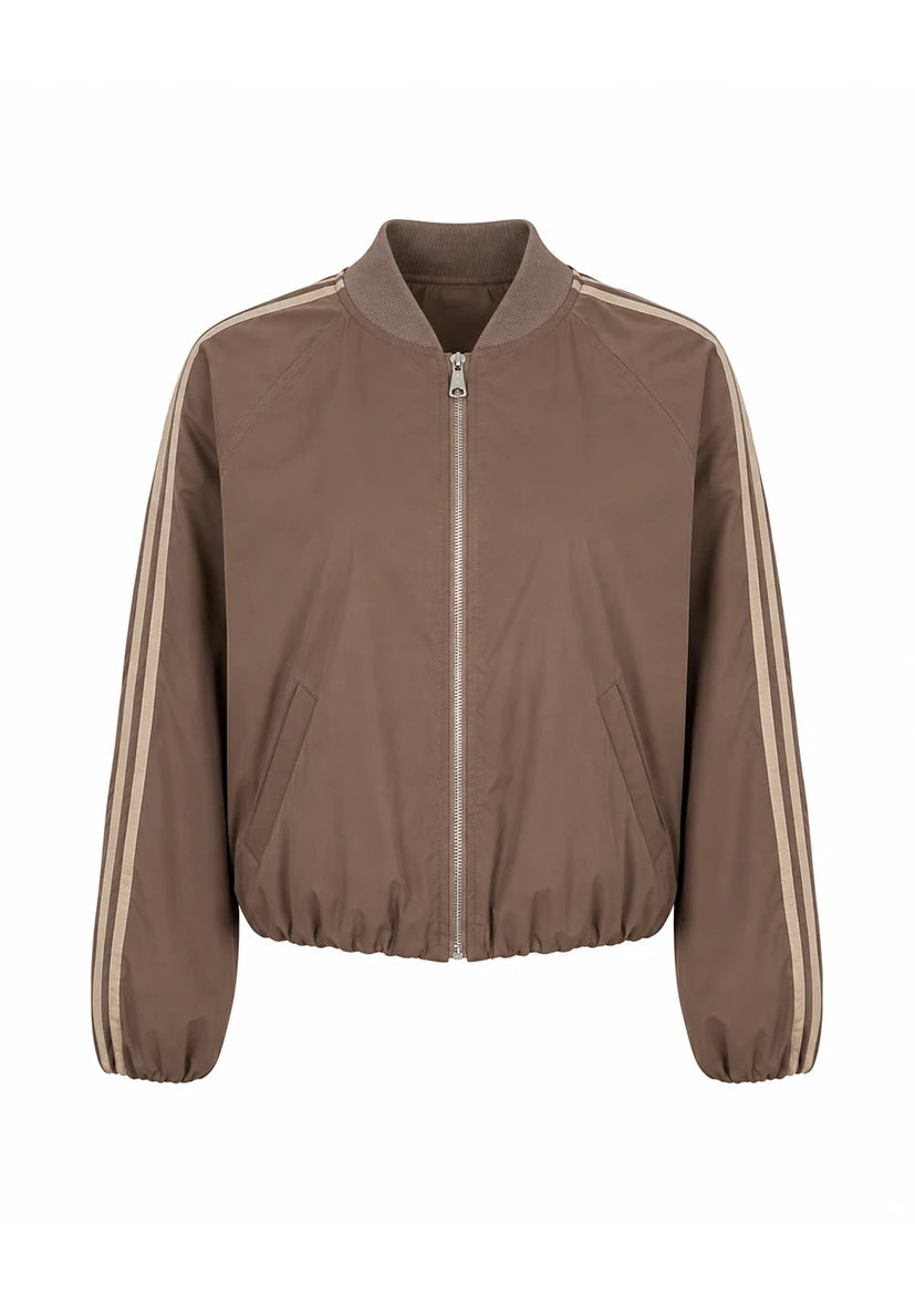 Cazadora bomber lisa - ciruela