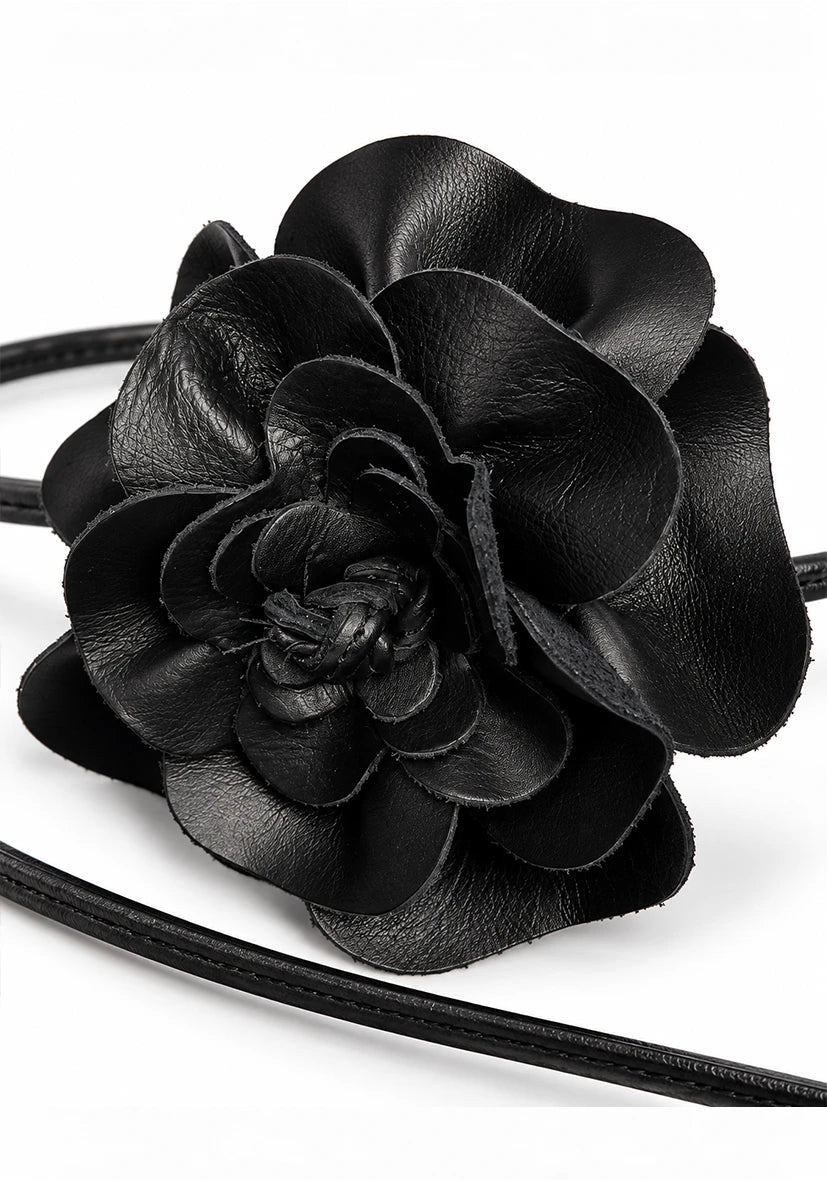 Flowerbelt Leather - black