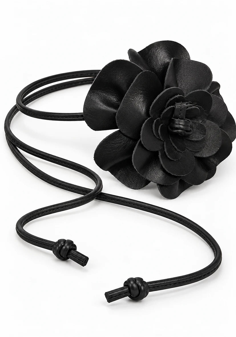 Flowerbelt Leather - black