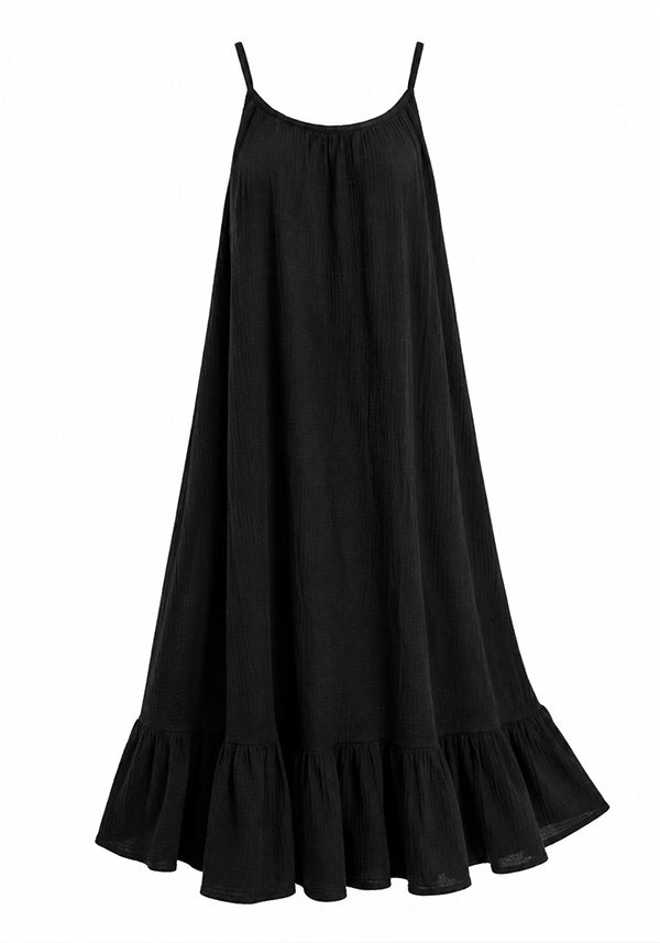 Maxi Dress Muslin - black