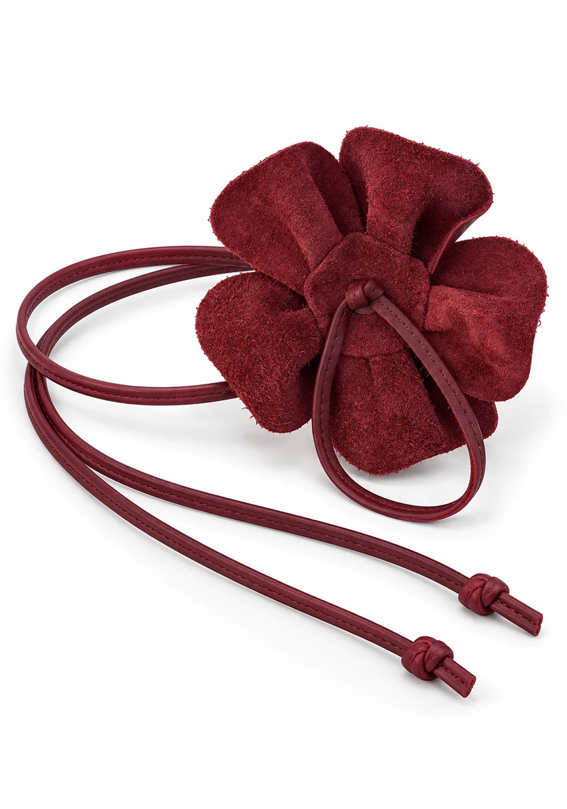 Flowerbelt Leather - bordeaux