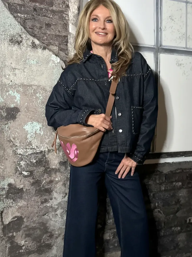 Jeans Bluse Studs - darkblue