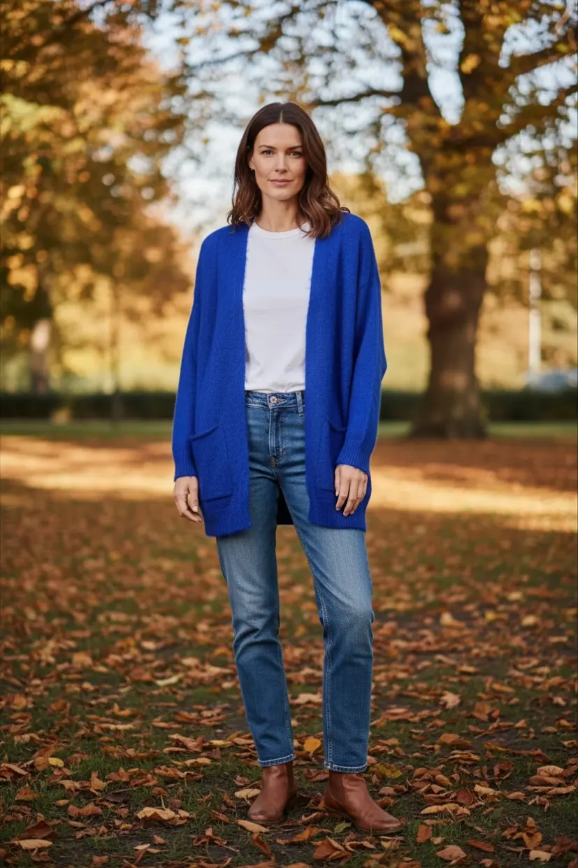 Cardigan Heart – blue