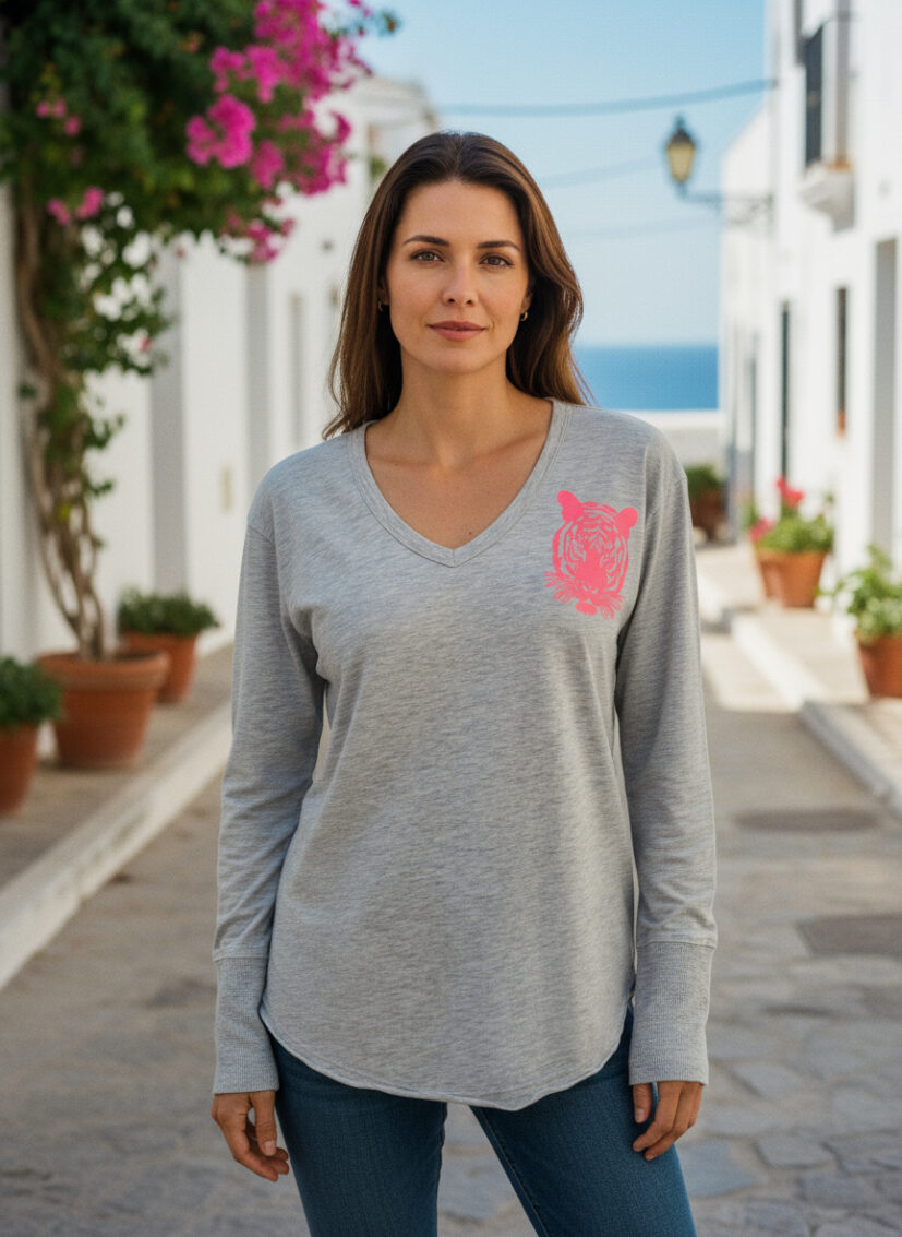 Μακρυμάνικο Take it easy – ανοιχτό γκρι